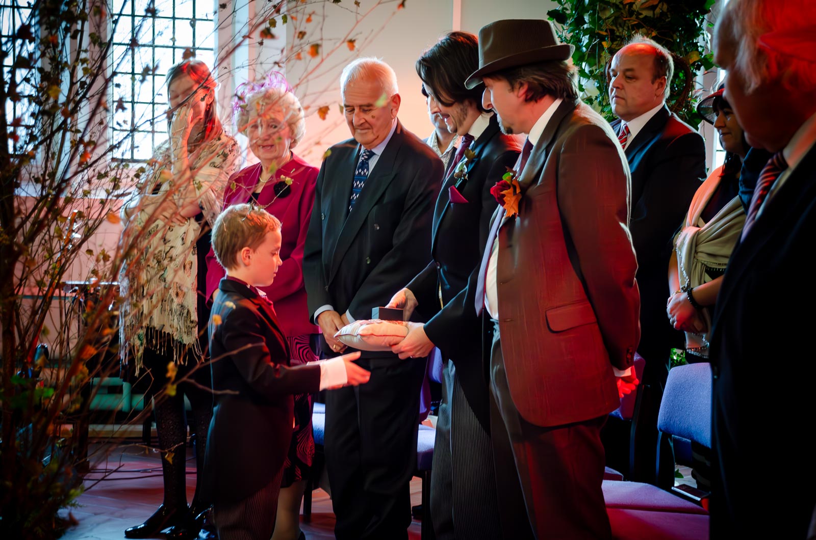 Jon is presented with the wedding rings before his wedding to Lou at St Michaels Church in Brighton.