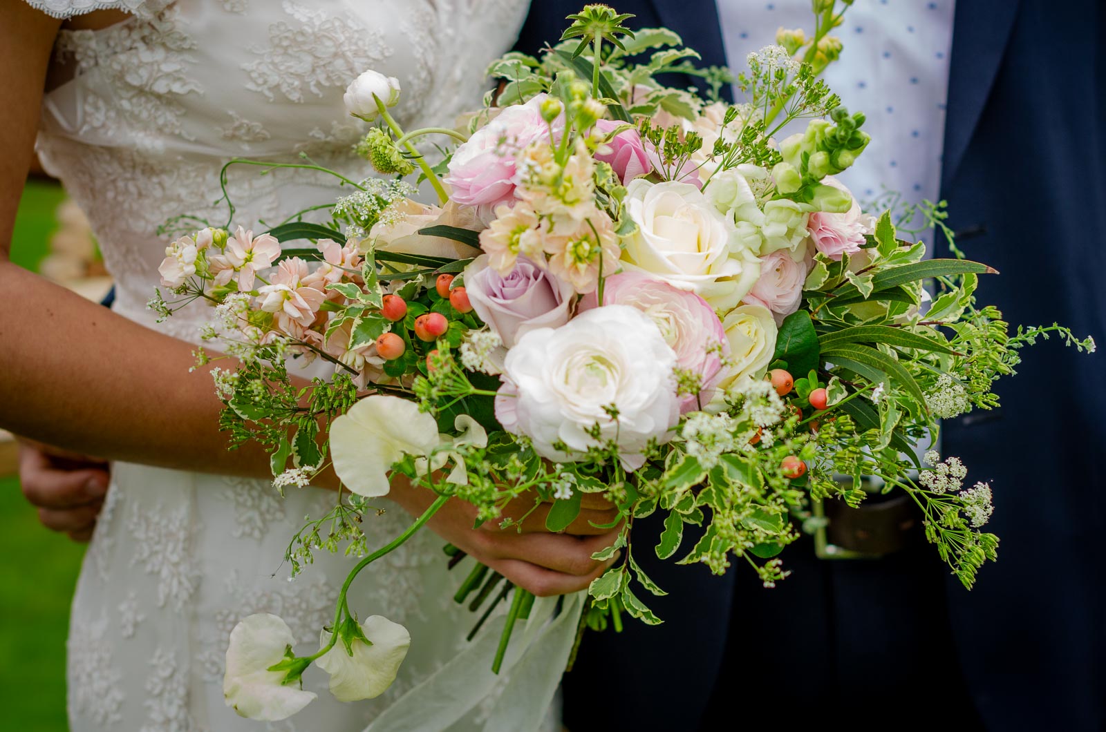 Toni's wedding bouquet of flowers.