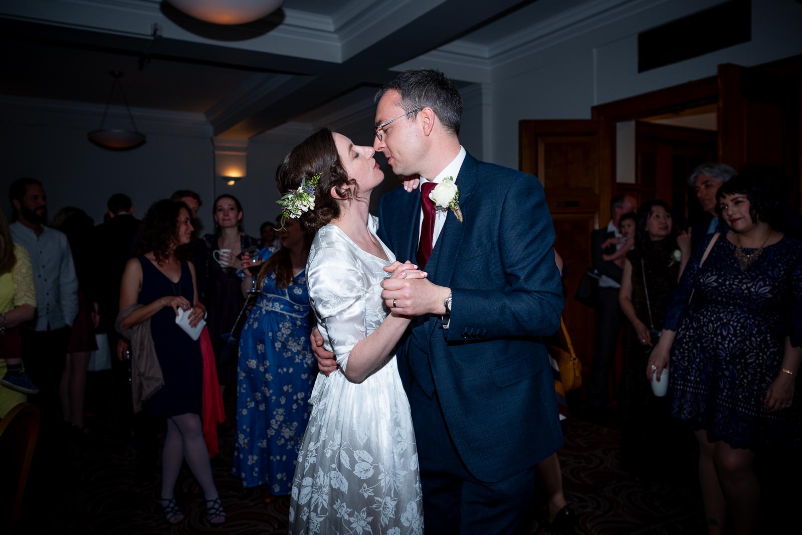 Alexis and Niell enjoy their first dance in Pelham House Hotel, Lewes.