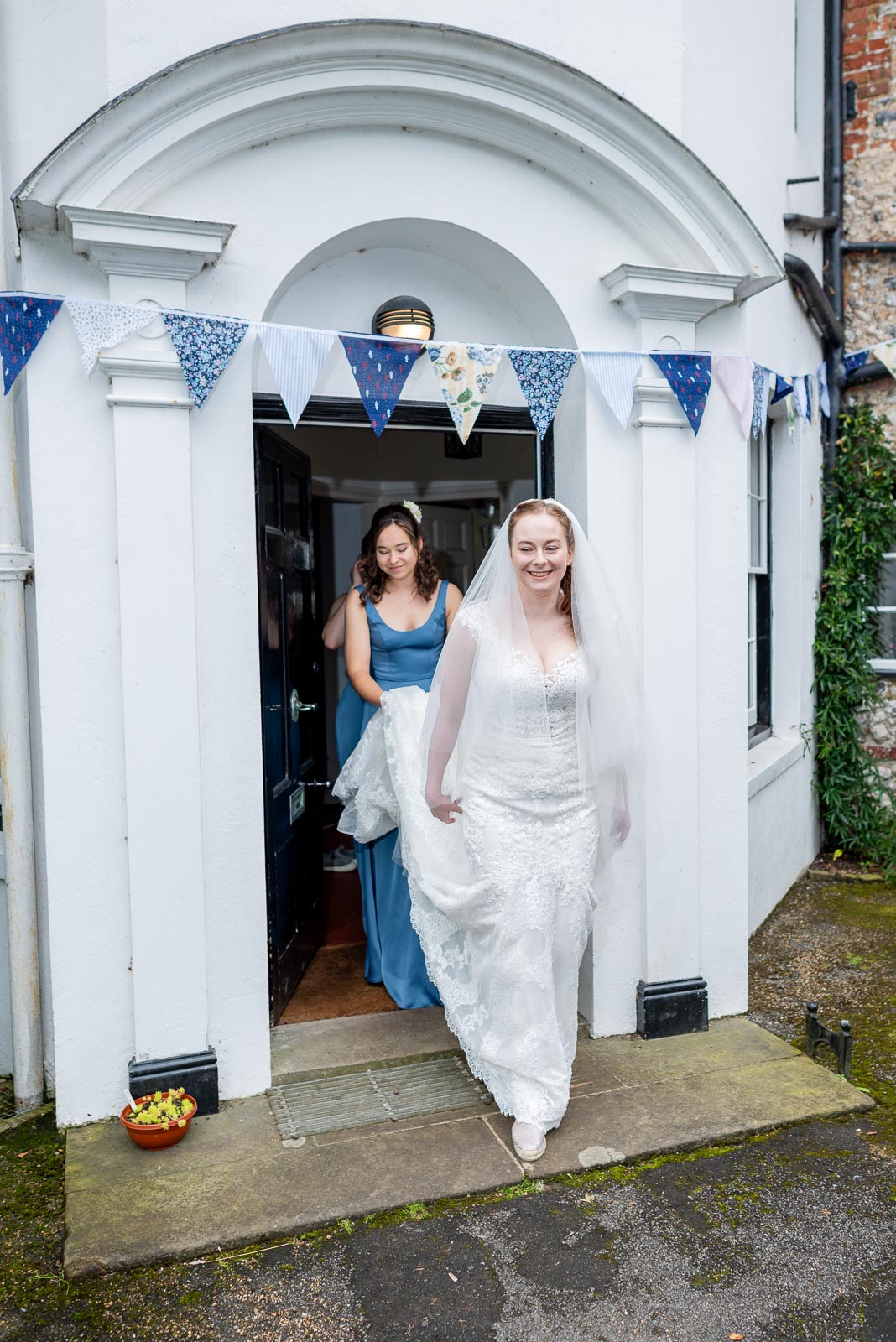 Lily leaves the family home to get married to Callum at St Nicholas Church in Iford.
