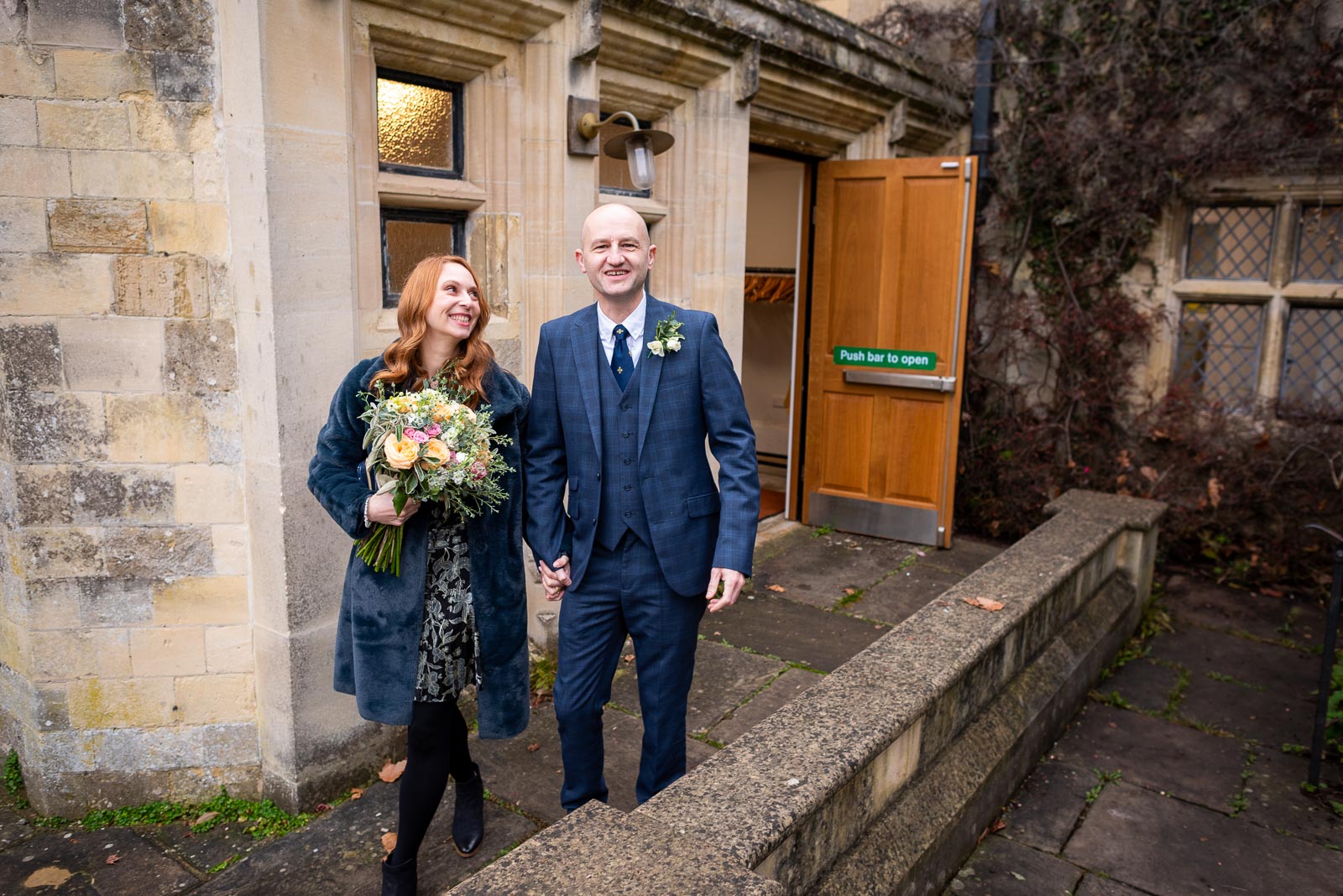 Melanie  and Ryan arrive in Southover Grange after their wedding at Lewes Register Office.