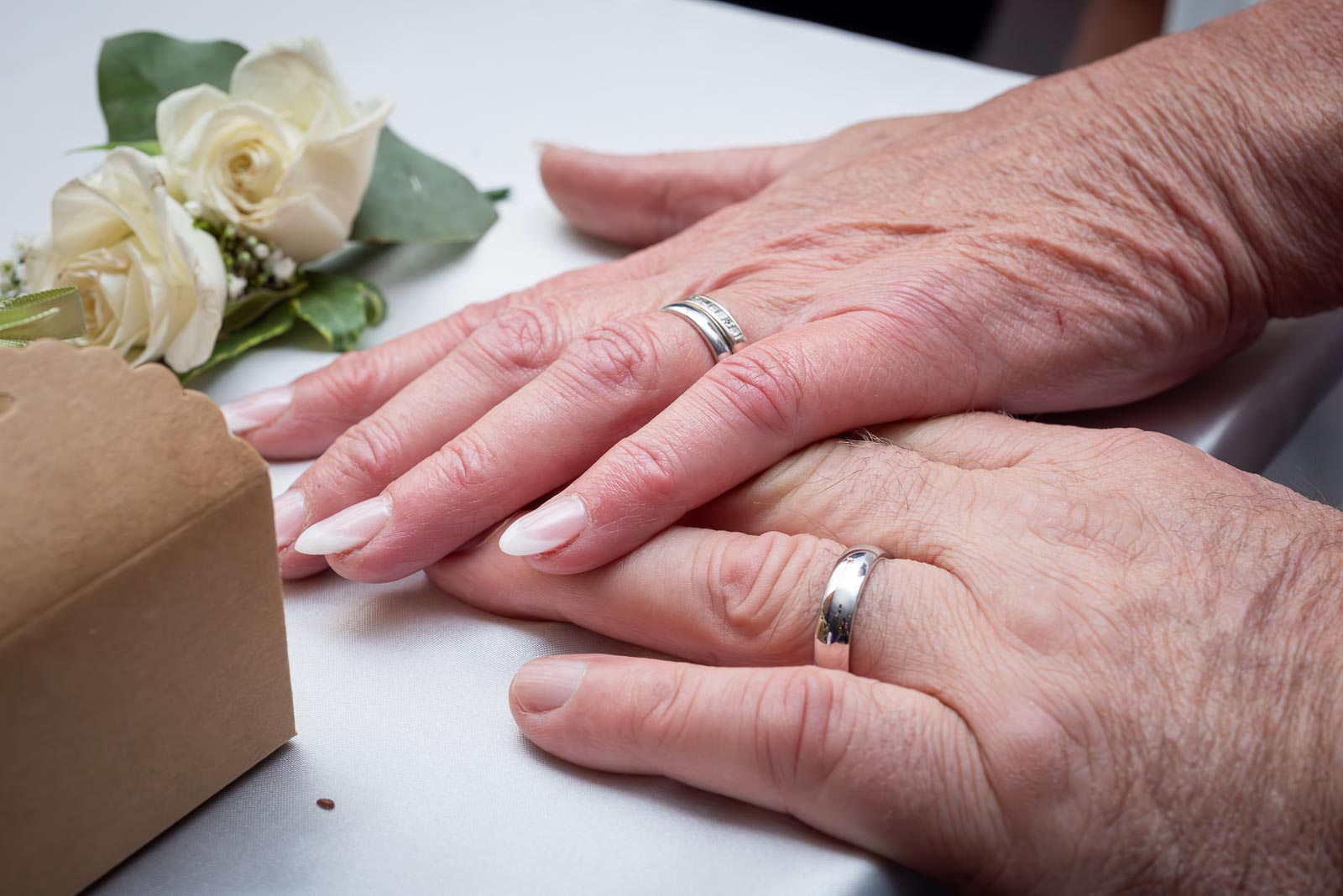 Andy and Caron's wedding rings.