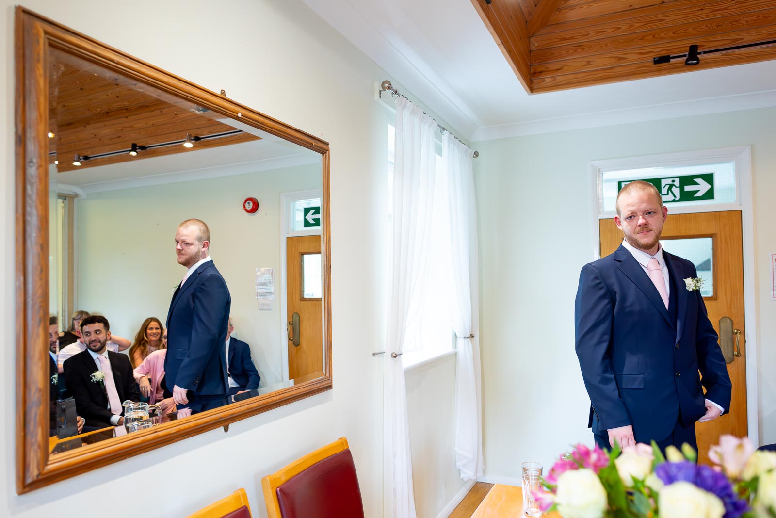 Steve waits at Haywards Heath Town to get married to Catherine