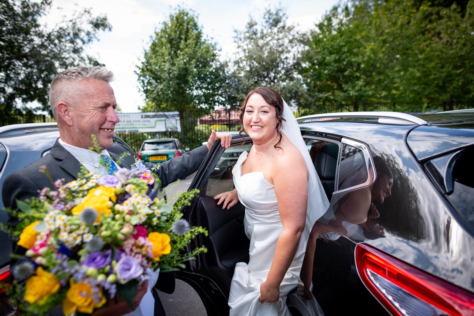 Tamsyn arrives at Lewes Registry Office accompanied by her dad before marrying Karl.