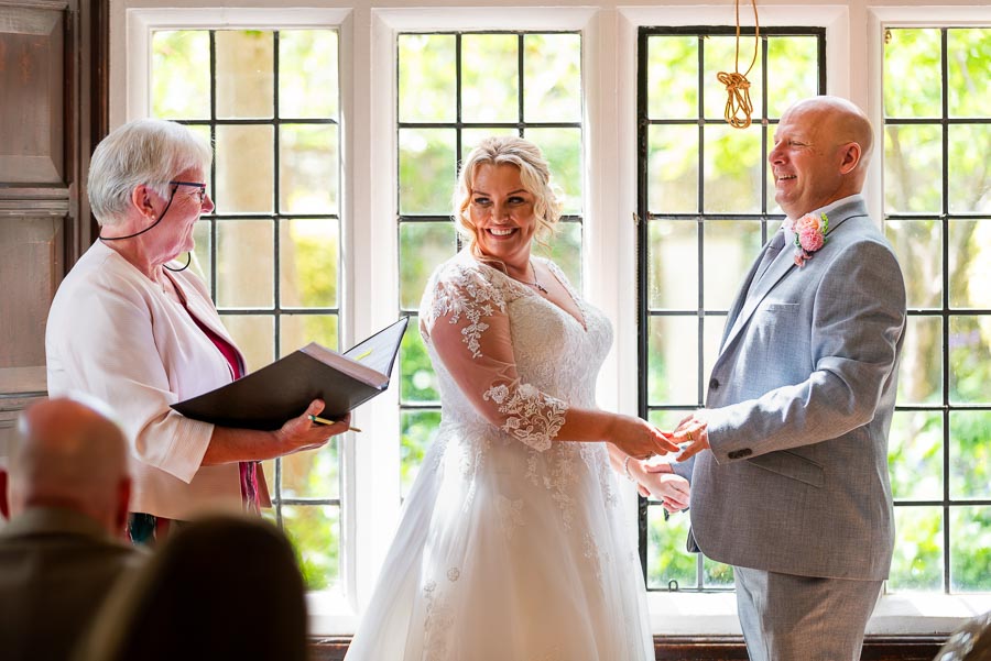 Lou and Matt exchange vows in the Ainsworth room at Lewes Register Office. 